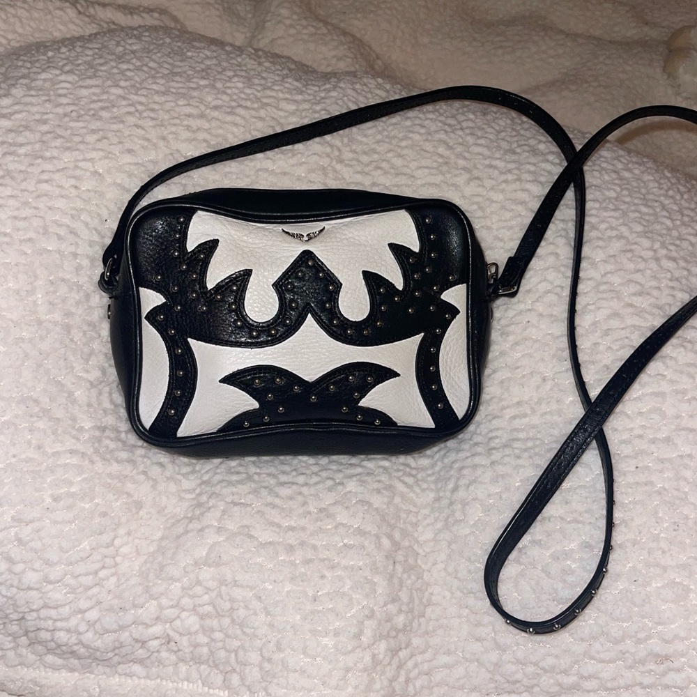 Zadig & Voltaire mini black and white cross body